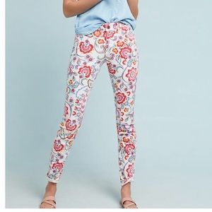 Anthropologie Pilcro Floral Jeans